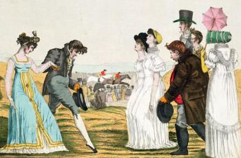 The Parisienne in London, from 'Le Supreme Bon Ton' (coloured engraving) | Obraz na stenu