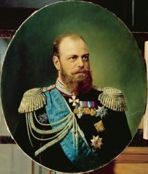 Emperor Alexander III (1845-94) (oil on canvas) | Obraz na stenu