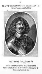 Prince Octavio Piccolomini, Duke of Amalfi, after a portrait of 1649 (engraving) (b/w photo) | Obraz na stenu