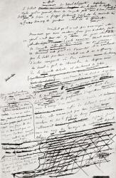 From a page in the manuscript of Madame Bovary , from Gustave Flaubert, published 1935 (litho) | Obraz na stenu