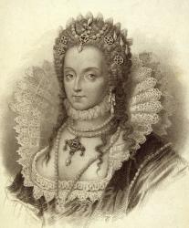 Elizabeth I (1533-1603) Queen of England (engraving) | Obraz na stenu