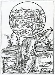 Of the over great and chargeable curyosyte of men, illustration from Alexander Barclay's English translation of 'The Ship of Fools', from an edition published in 1874 (engraving) | Obraz na stenu