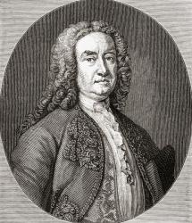 Beau Nash, 1674 – 1761, born Richard Nash. Celebrated dandy and leader of fashion in 18th-century Britain, best remembered as the Master of Ceremonies at the spa town of Bath. From Our Own Country published 1898 | Obraz na stenu