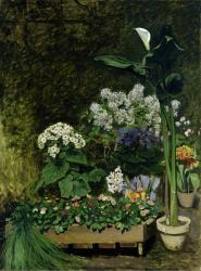 Flowers in a Greenhouse, 1864 (oil on canvas) | Obraz na stenu