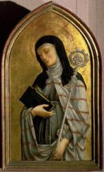 St. Clare, panel from a polyptych removed from the church of St. Francesco in Padua (panel) (see also 72517) | Obraz na stenu