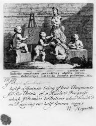 A Subscription Ticket for 'A Harlot's Progress', 1731 (etching) | Obraz na stenu