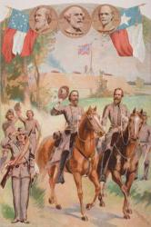 Confederate Uniforms during the American Civil War (1861-65) (colour litho) | Obraz na stenu