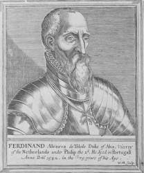 Fernando Alvarez de Toledo, 3rd Duke of Alba (engraving) | Obraz na stenu