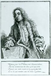 Portrait of Jean-Antoine Watteau (1684-1721) (engraving) | Obraz na stenu