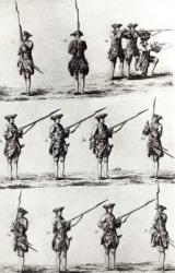 Soldiers with bayonets (engraving) | Obraz na stenu