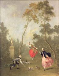 Scene Galante in a Park, c.1760 (oil on canvas) | Obraz na stenu