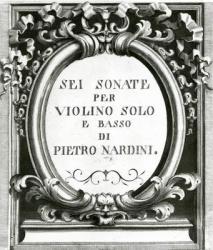 Music cover sheet for violin by Pietro Nardini (engraving) | Obraz na stenu