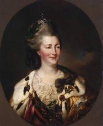 Portrait of Catherine II, 1782 (oil on canvas) | Obraz na stenu