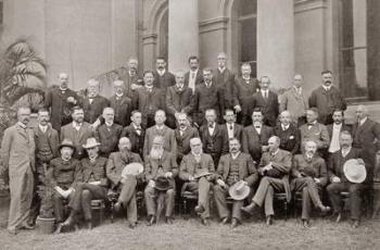 African colonial members of the Closer Union Convention of 1908 who reached terms which resulted in the British Parliament passing the South Africa Act of 1909. | Obraz na stenu