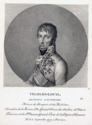 Archduke Charles of Austria, Duke of Teschen, c.1814 (engraving) | Obraz na stenu