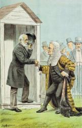 Goodbye to Judge Clark, from 'St. Stephen's Review Presentation Cartoon', 8 Dec 1888 (colour litho) | Obraz na stenu