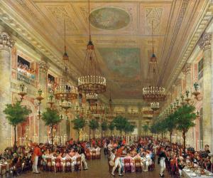 Feast at the Tuileries to Celebrate the Marriage of Leopold I (1790-1865) to Princess Louise of Orleans (1812-50) 1832 (oil on canvas) | Obraz na stenu