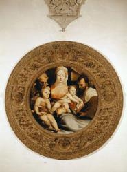 The Holy Family and St. John the Baptist (oil on canvas) | Obraz na stenu