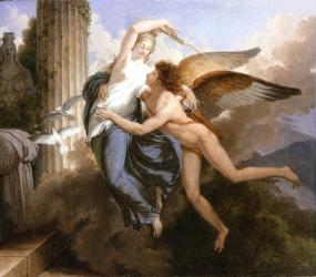 The Reunion of Cupid and Psyche, 1789-1792 (oil on panel) | Obraz na stenu