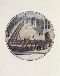 The Blessed Sacrament being carried in Procession at the Opening of the Estates General at Versailles, 5th May 1789 (colour engraving) | Obraz na stenu