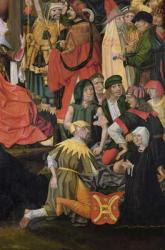 The Soldiers Drawing Lots for Christ's Clothes, detail from The Crucifixion, c.1500 (oil on panel) (see 148971 and 150815) | Obraz na stenu