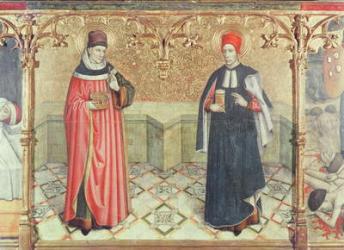 St. Cosmas and St. Damian (oil and gold leaf on panel) | Obraz na stenu