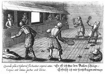 Elizabethan Tennis (engraving) | Obraz na stenu