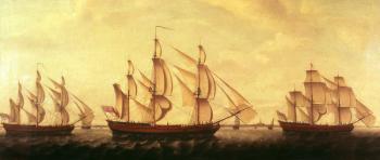Three Hudson Bay ships in the Thames | Obraz na stenu