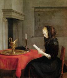 Woman Reading, c.1662 (oil on canvas) | Obraz na stenu