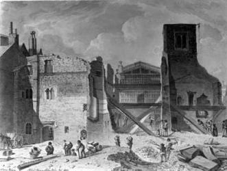 Demolition of the Savoy Palace, Westminster, London, 1820 (engraving) | Obraz na stenu