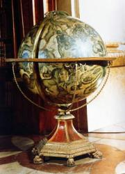 Celestial globe, 1688 (papier mache with wooden stand) (pair to 90828) | Obraz na stenu