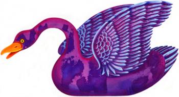 Swan, 1996, (ink and gouache) | Obraz na stenu