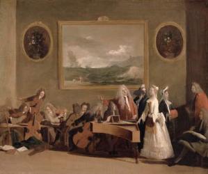 Rehearsal of an Opera, c.1709 (oil on canvas) | Obraz na stenu