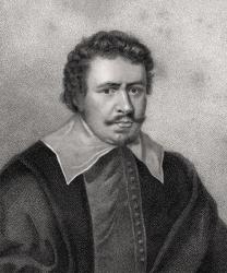 Thomas Wentworth, engraved by Bocquet, illustration from 'A catalogue of Royal and Noble Authors, Volume II', published in 1806 (colour litho) | Obraz na stenu