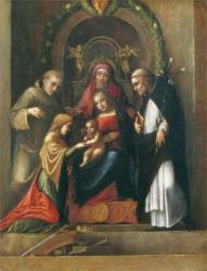 The Mystic Marriage of St. Catherine, 1510- 15 (oil on panel) | Obraz na stenu