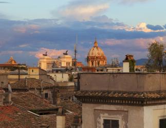 Rooftop sunset in Rome | Obraz na stenu