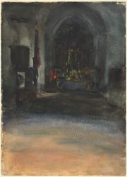 Spanish Church Interior, c.1880 (watercolour on wove paper) | Obraz na stenu