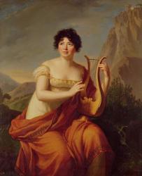 Madame de Stael as Corinne (oil on canvas) | Obraz na stenu