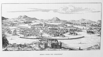 Mexico City Under the Conqueror, from 'The Narrative and Critical History of America', edited by Justin Winsor, London, 1886 (engraving) | Obraz na stenu