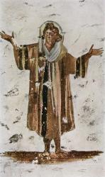 A fresco of a man praying. Catacomb of Callixtus, aka the Cemetery of Callixtus, Appian Way, Rome, Italy. | Obraz na stenu