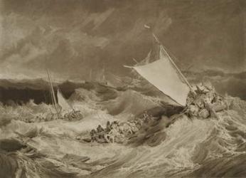 A Shipwreck, 1806 (mezzotint with graphite & w/c) | Obraz na stenu