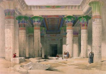 Grand Portico of the Temple of Philae, Nubia, from 'Egypt and Nubia', engraved by Louis Haghe (1806-85) published in London, 1838 (colour litho) | Obraz na stenu