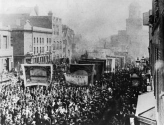 London Dock Strike, 1889 (b/w photo) | Obraz na stenu