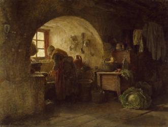 Preparing Dinner, 1858 (oil on canvas) | Obraz na stenu