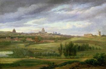 View of Paris from Butte aux Cailles, Gentilly (oil on canvas) | Obraz na stenu