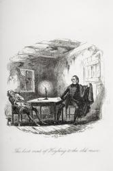 The last visit of Heyling to the old man, illustration from `The Pickwick Papers' by Charles Dickens (1812-70) published 1837 (litho) | Obraz na stenu