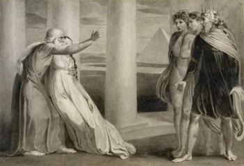 Tiriel Supporting the Dying Myratana and Cursing his Sons, 1786-89 (pen, ink & brush on paper) | Obraz na stenu
