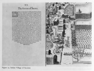 Indian Village of Secoton (engraving) | Obraz na stenu