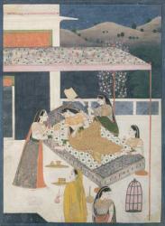 Awaiting the lover, Garhwal, c.1789-1800 (gouache on paper) | Obraz na stenu