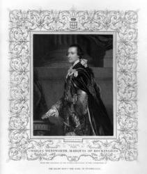 Portrait of Charles Wentworth, Marquis of Rockingham (engraving) (b/w photo) | Obraz na stenu